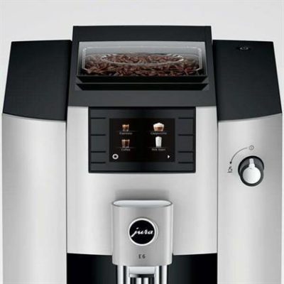 Jura Impressa E6 auto coffee maker top view