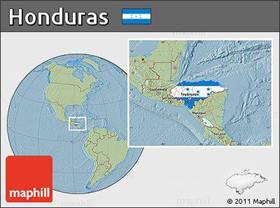 location map of Honduras