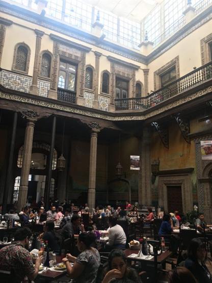 Inside of Casa de los Azulejos Mexico City