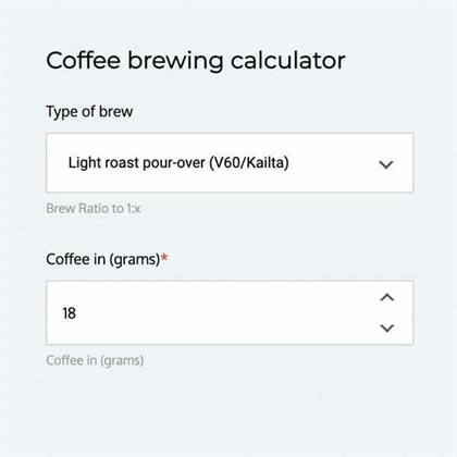 Coffee Brewing Calculator