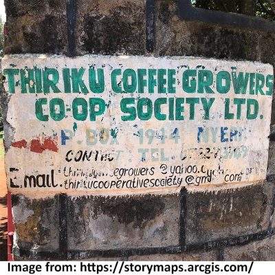 Kenyan Thiriku Co-operative sign