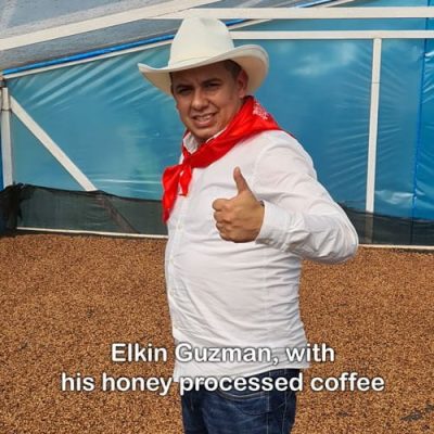 Elkin Guzman With His Honey Processed Coffee