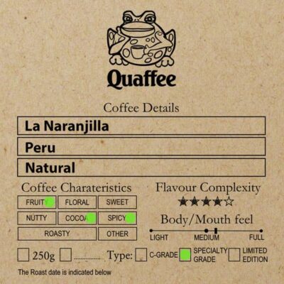 Peru La Naranjilla Quaffee - box -web