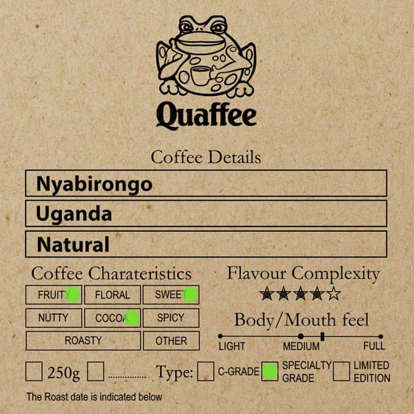Ugandan Nyabirongo Natural Lot 1 coffee